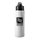 aerial view a white 25 oz aspen aluminum bottle, image 1 of 4