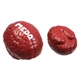 a burgundy colored brain squeeze stress ball