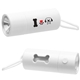 a white light up waste bag dispenser