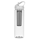 aerial view a clear bottle with black infuser 25 oz fruit fusion bottle, image 1 of 2
