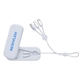 aerial view a white/white pivot 5- in -1 charging cable 2a, image 1 of 5