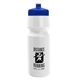 a white bottle & royal blue lid the cyclist - 24 oz bike bottle