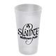 aerial view a translucent frost 24 oz reusable stadium cup, image 1 of 2