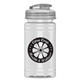 a translucent frost lid & clear bottle mini 16 oz pete sports bottle with usa flip lid
