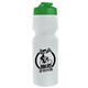 a green lid & translucent frost bottle the venture bike bottles - 24 oz sport bottles with usa flip lid