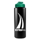a transparent teal lid & black bottle the sports quart usa flip lid - 32 oz sports bottle