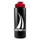 a transparent red lid & black bottle the sports quart usa flip lid - 32 oz sports bottle