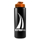 a transparent orange lid & black bottle the sports quart usa flip lid - 32 oz sports bottle
