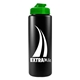 a transparent green lid & black bottle the sports quart usa flip lid - 32 oz sports bottle