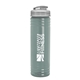 a glacier blue bottle & translucent frost lid 24 oz slim fit upcycle rpet bottle with flip lid