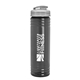 a transparent smoke bottle & translucent frost lid 24 oz slim fit upcycle rpet bottle with flip lid