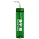 a transparent green bottle & green lid & translucent frost straw 24 oz slim fit upcycle rpet bottle with straw lid