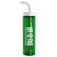 aerial view a transparent green bottle & white lid & translucent frost straw 24 oz slim fit upcycle rpet bottle with straw lid, image 1 of 2