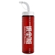 aerial view a transparent red bottle & white lid & translucent frost straw 24 oz slim fit upcycle rpet bottle with straw lid, image 1 of 2