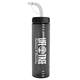 a transparent smoke bottle & black lid & translucent frost straw 24 oz slim fit upcycle rpet bottle with straw lid