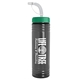 a transparent smoke bottle & teal lid & translucent frost straw 24 oz slim fit upcycle rpet bottle with straw lid