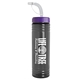 a transparent smoke bottle & violet lid & translucent frost straw 24 oz slim fit upcycle rpet bottle with straw lid