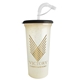 a translucent frost straw & black lid & gold glitter cup super sipper 32 oz sport sipper cup with gold glitter