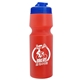 a translucent blue lid & translucent red bottle the venture bike bottles - 24 oz sport bottles with usa flip lid