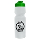 a translucent green lid & translucent frost bottle the venture bike bottles - 24 oz sport bottles with usa flip lid
