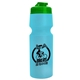 a translucent green lid & translucent light blue bottle the venture bike bottles - 24 oz sport bottles with usa flip lid