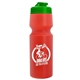 a translucent green lid & translucent red bottle the venture bike bottles - 24 oz sport bottles with usa flip lid