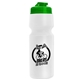 a translucent green lid & white bottle the venture bike bottles - 24 oz sport bottles with usa flip lid