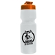a translucent orange lid & translucent frost bottle the venture bike bottles - 24 oz sport bottles with usa flip lid