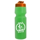 a translucent orange lid & translucent green bottle the venture bike bottles - 24 oz sport bottles with usa flip lid