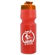 a translucent orange lid & translucent red bottle the venture bike bottles - 24 oz sport bottles with usa flip lid