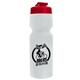 a translucent red lid & translucent frost bottle the venture bike bottles - 24 oz sport bottles with usa flip lid