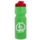 a translucent red lid & translucent green bottle the venture bike bottles - 24 oz sport bottles with usa flip lid