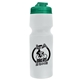 a translucent teal lid & translucent frost bottle the venture bike bottles - 24 oz sport bottles with usa flip lid