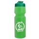 a translucent teal lid & translucent green bottle the venture bike bottles - 24 oz sport bottles with usa flip lid