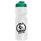 aerial view a translucent teal lid & white bottle the venture bike bottles - 24 oz sport bottles with usa flip lid, image 1 of 2