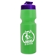 a translucent violet lid & translucent green bottle the venture bike bottles - 24 oz sport bottles with usa flip lid