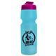 a translucent hot pink lid & translucent light blue bottle the venture bike bottles - 24 oz sport bottles with usa flip lid