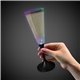 a group of led champagne w / black stem clear top