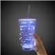 a group of blue string light 16 oz led cup