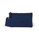 aerial view a navy blue avery cotton zippered pouch, image 1 of 4