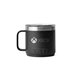 aerial view a black yeti rambler 14oz stackable mug, image 1 of 4