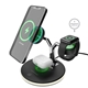 a black hypergear maxcharge 3- in -1 magsafe wireless charging stand
