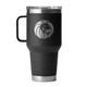 aerial view a black yeti rambler 30oz travel mug with stronghold lid, image 1 of 5