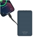 aerial view a blue mycharge amp prong 10, 000mah everything built in portable charger - blue, image 1 of 3