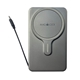 aerial view a black mycharge maglock hub+ 5, 000mah all in one wireless charger, image 1 of 4