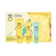 aerial view a yellow sun bum skin care essentials kit, image 1 of 2