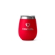 aerial view a red yeti rambler 10oz wine tumbler with magslider lid, image 1 of 3