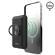 aerial view a black hypergear 5000mah magnetic wireless power bank for iphone 12+series, image 1 of 5