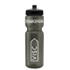 aerial view a smoke bottle & black lid & translucent frost infuser basket 28 oz infuser water bottle, image 1 of 2