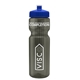 a smoke bottle & royal blue lid & translucent frost infuser basket 28 oz infuser water bottle